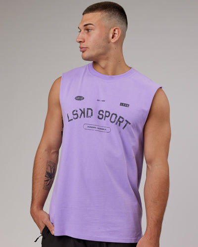 Free Throw Heavyweight Tank Oversize - Peak Purple