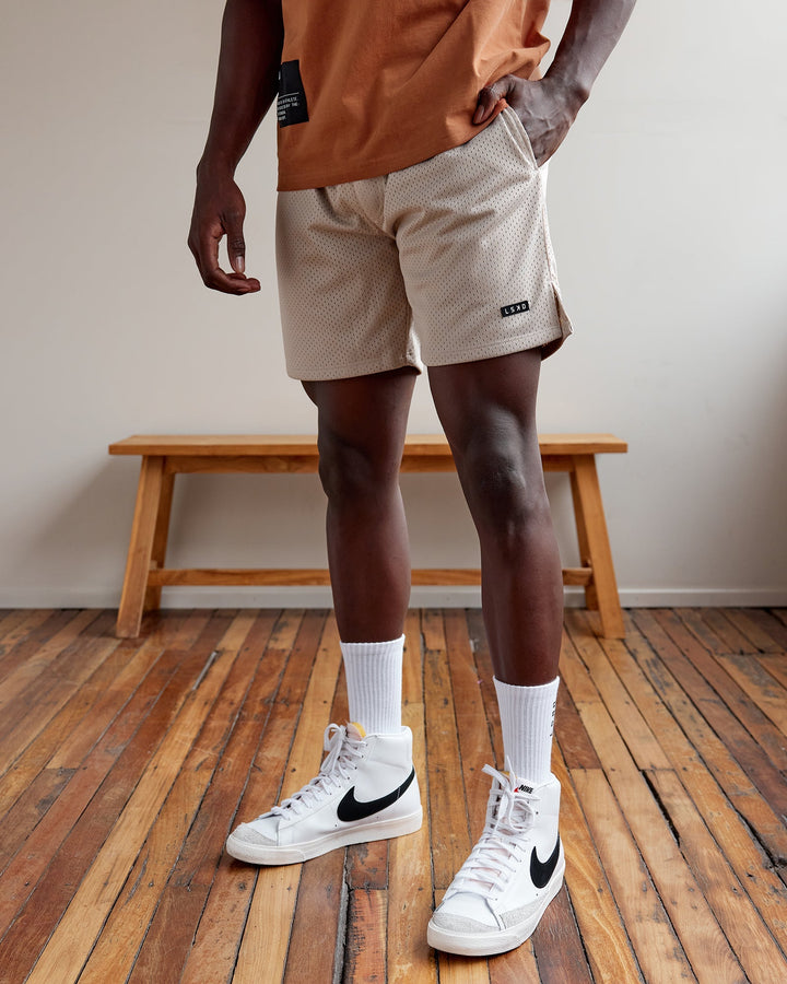 Fundamental Mesh Short - Shale Beige