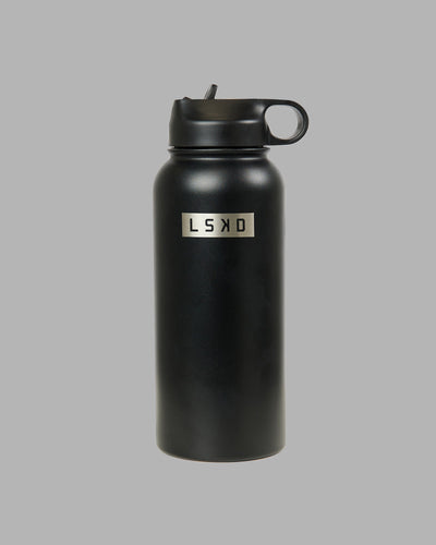 Hydrosphere 32oz Insulated Metal Bottle - Black-Black