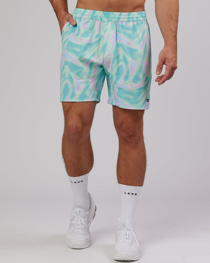 Intensity 7" Performance Ripstop Short - Euphoria-Teal