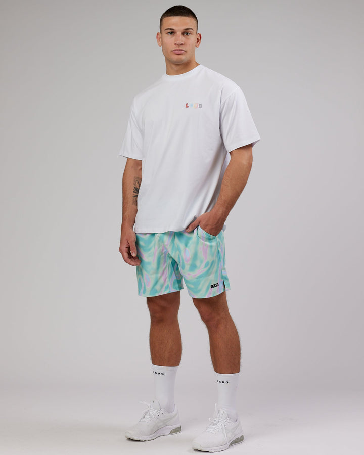 Intensity 7" Performance Ripstop Short - Euphoria-Teal