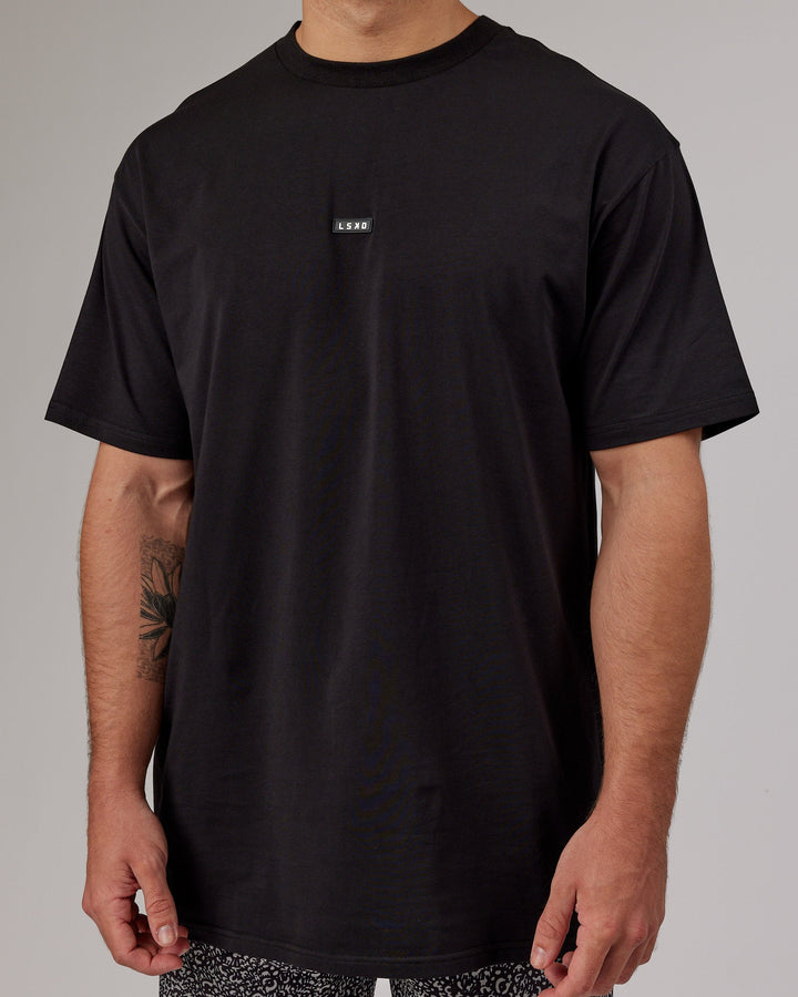 Unisex Fundamental FLXCotton Tee Longline Oversize - Black
