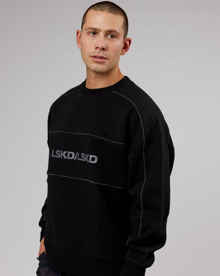 Unisex Impact Sweater Oversize - Black-Grey