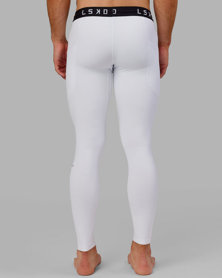 Mens Perform Full Length Tight - White