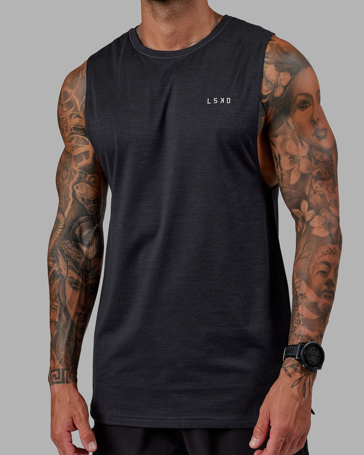 Perform VapourFLX Muscle Tank - Black Marl
