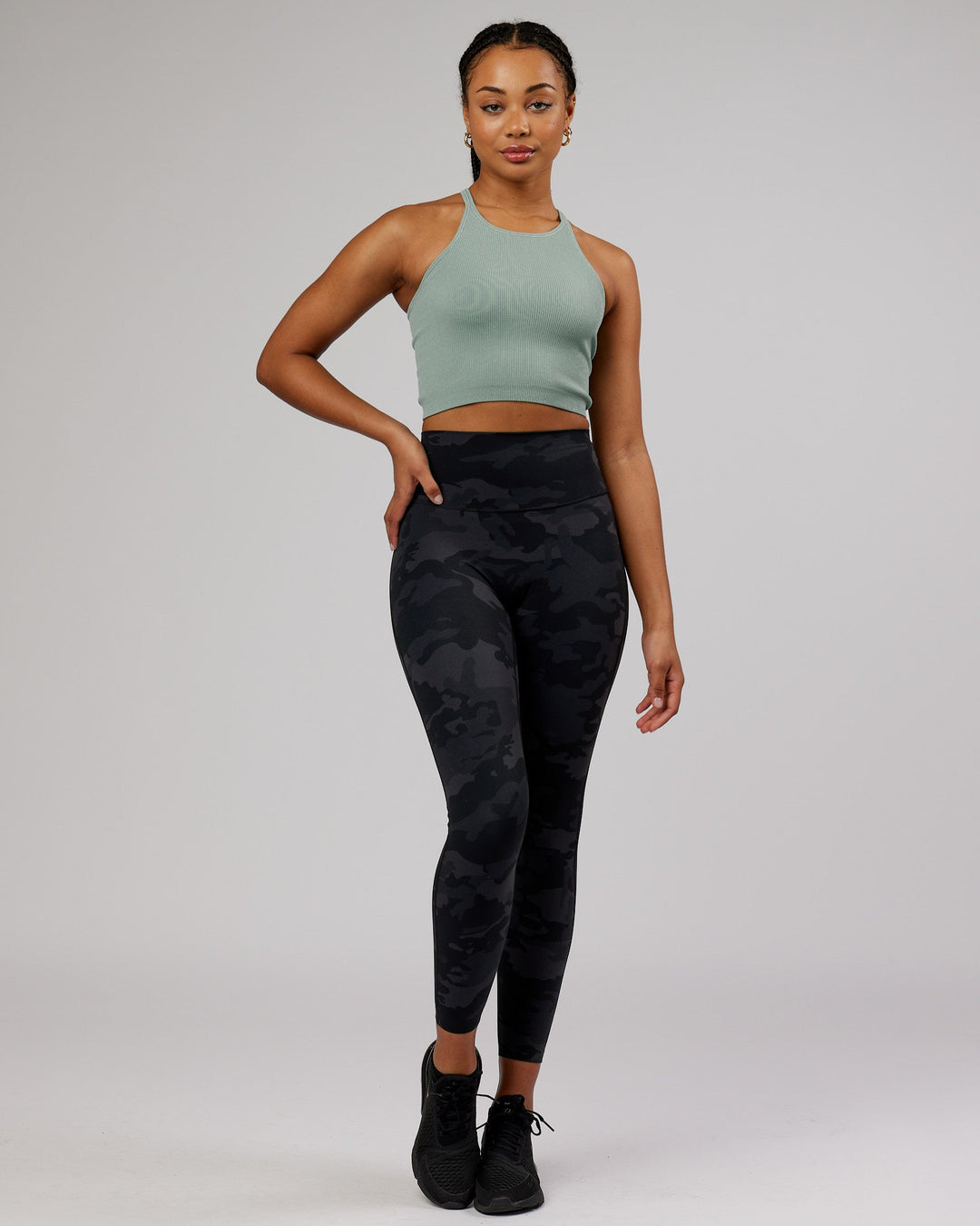 Minimal Seamless Crop Ribbed Tank - Frost