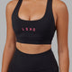 Rep Sports Bra Small Logo - Black-Boysenberry
