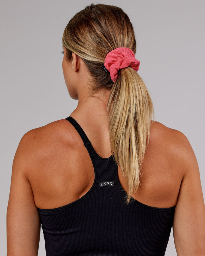 Ribbed Scrunchie - Coral