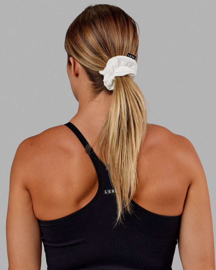 Ribbed Scrunchie - White