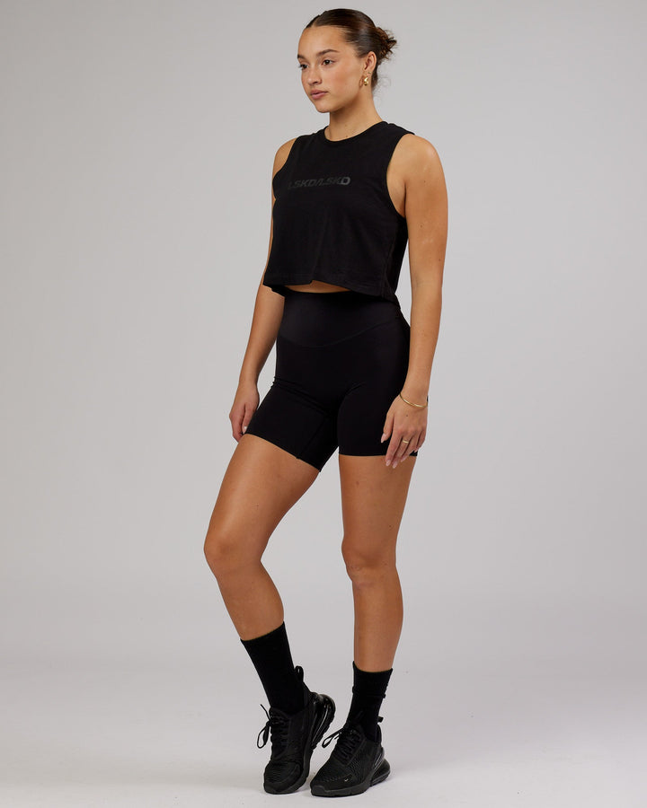 Speedway FLXCotton Cropped Tank - Black