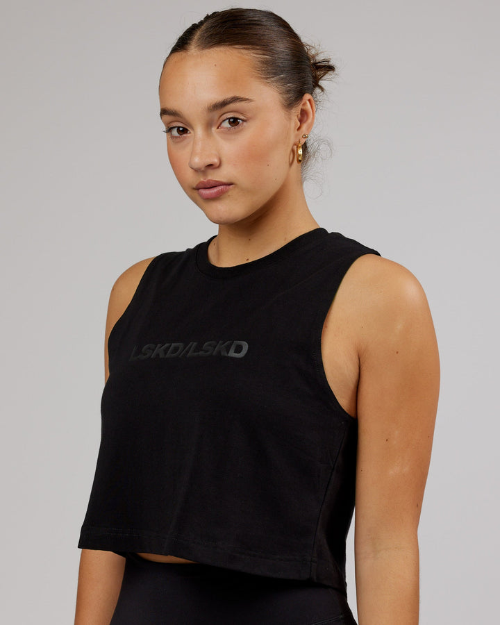 Speedway FLXCotton Cropped Tank - Black
