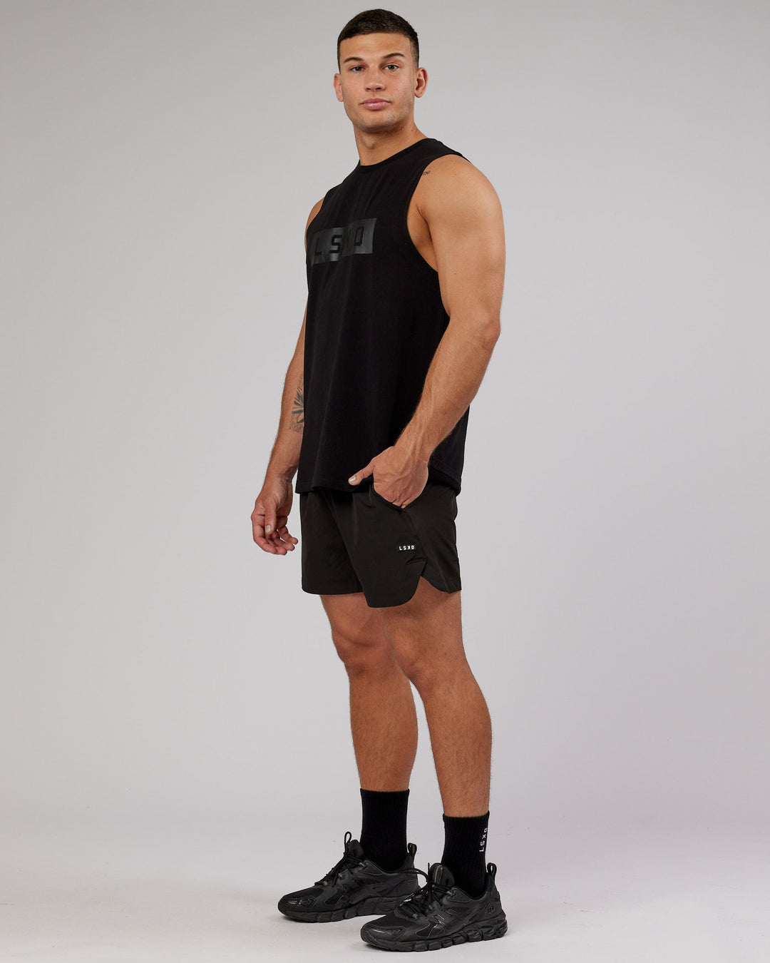 Strength FLXCotton Training Fit Tank - Black-Black