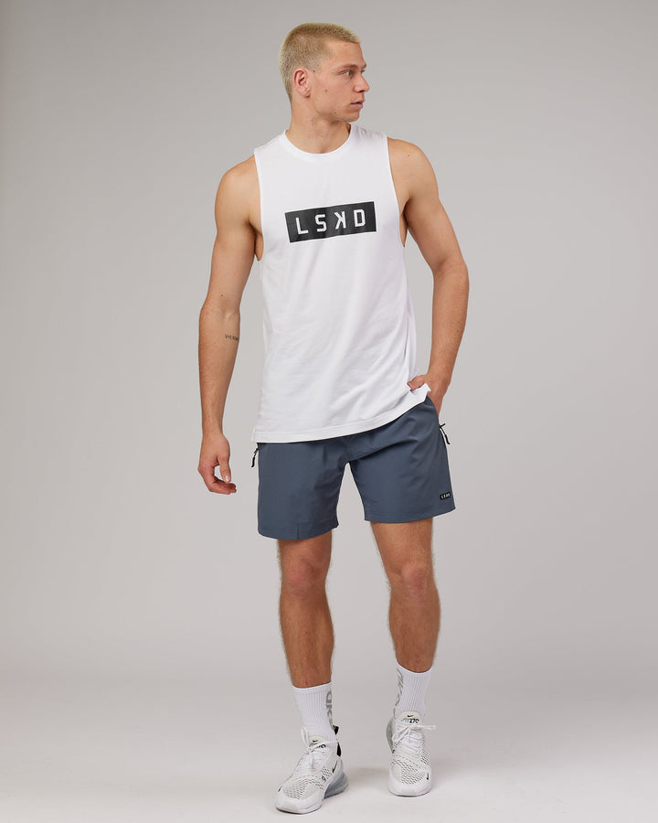 Strength FLXDRY Training Fit Performance Tank - White-Black