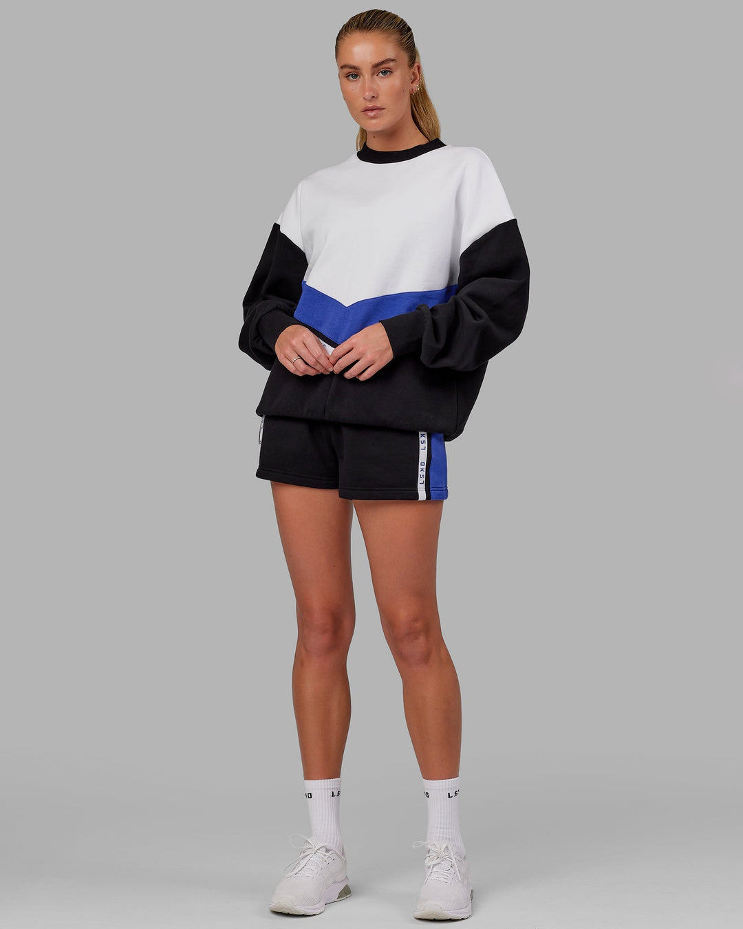 Time Out Sweater Oversize - Black-Power Cobalt