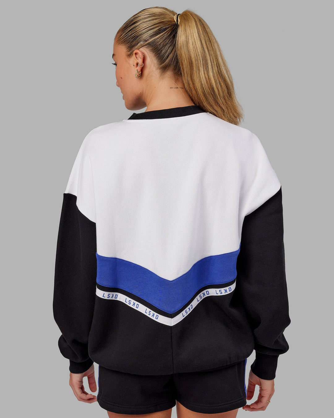 Time Out Sweater Oversize - Black-Power Cobalt