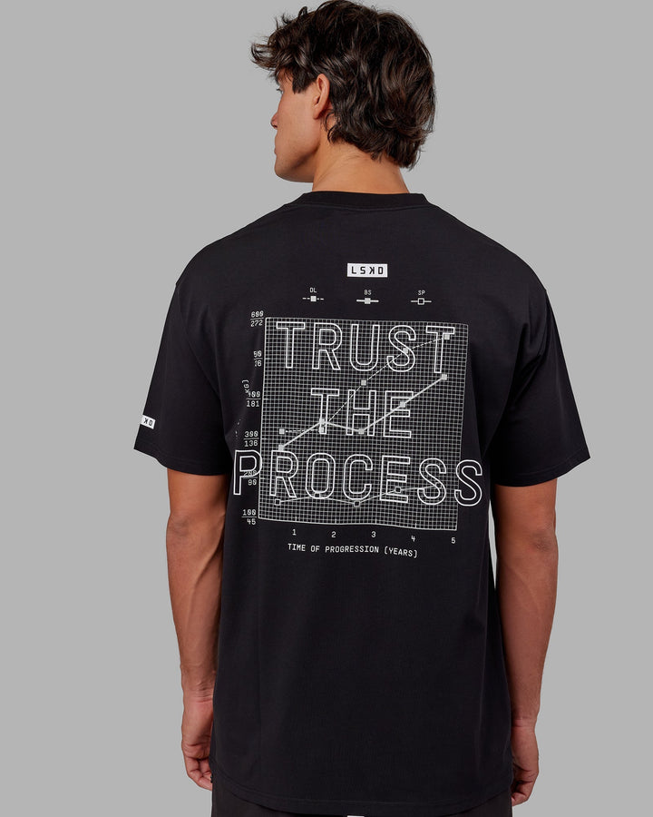Trust The Process FLXCotton Tee Longline Oversize - Black