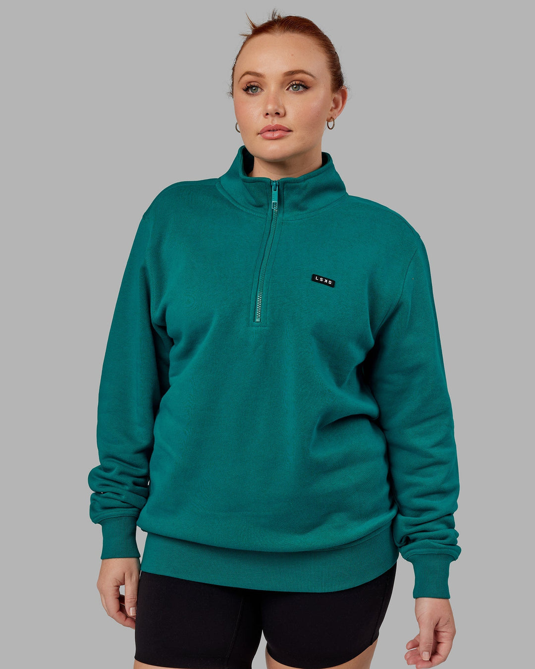 Unisex Fundamental 1/4 Zip Sweater - Deep Lake
