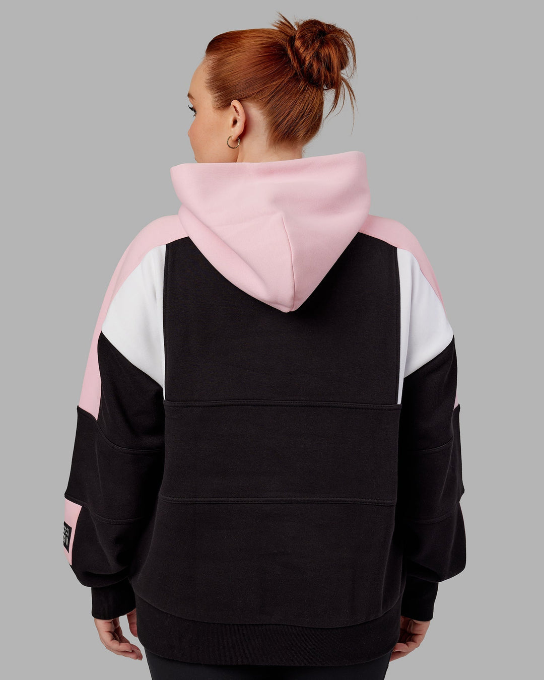 Unisex Slam Hoodie Oversize - Black-Petal Pink