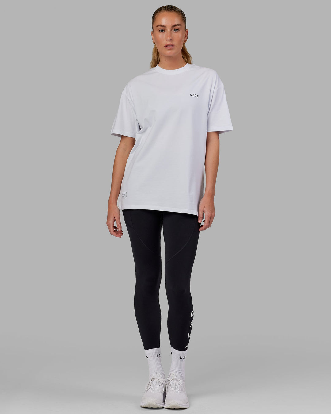 Unisex VS6 FLXCotton Tee Oversize - White-Black