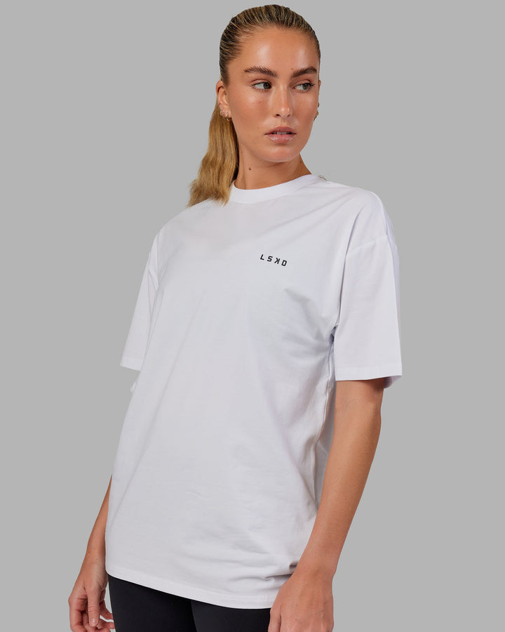 Unisex VS6 FLXCotton Tee Oversize - White-Black
