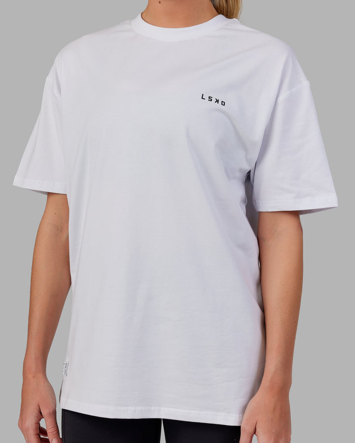 Unisex VS6 FLXCotton Tee Oversize - White-Black