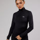 Streamlined 1/4 Zip Active LS Top - Black